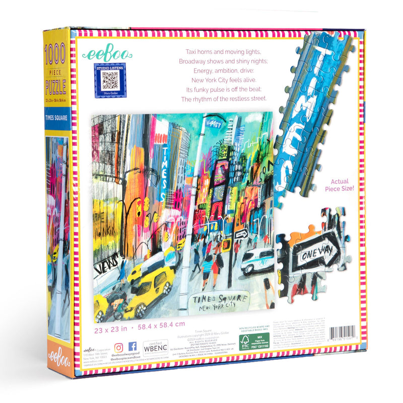 eeBoo - Times Square 1000 Piece Square Puzzle