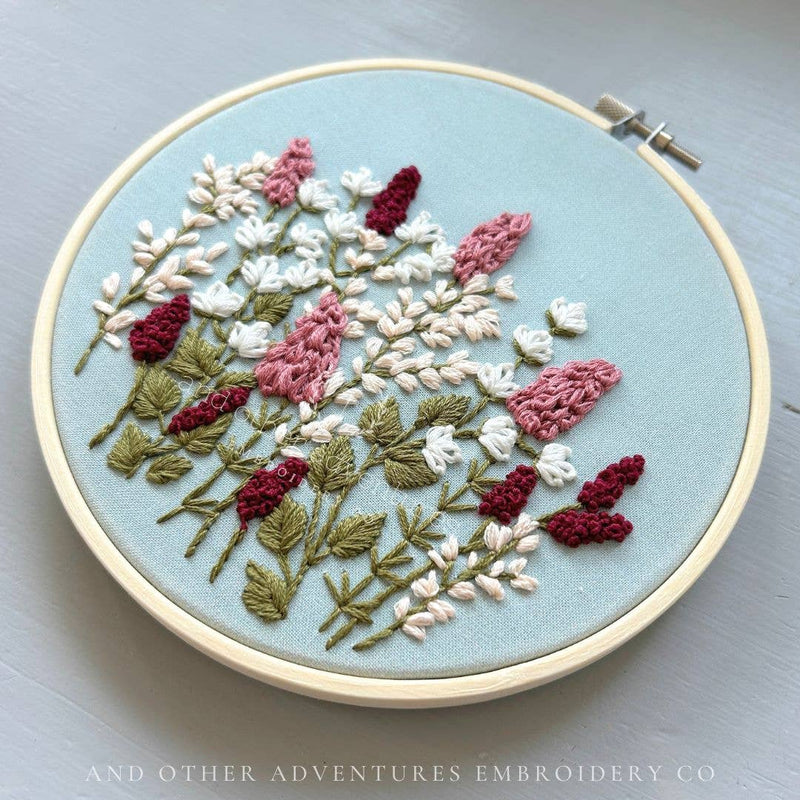 And Other Adventures Embroidery Co - Hand Embroidery Kit - Winslow in Cranberry