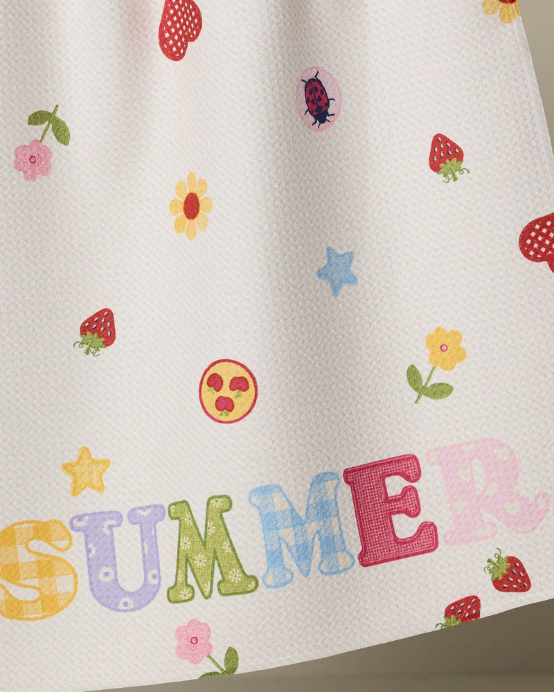 Geometry - Summer Alphabet Tea Towel