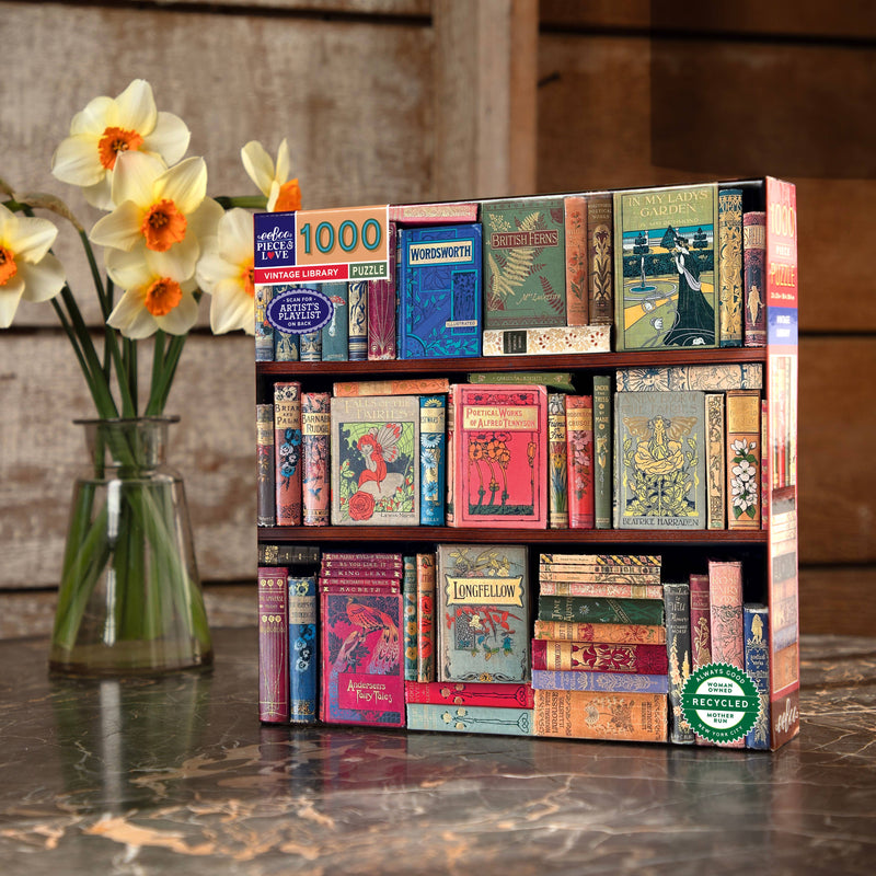 eeBoo - Vintage Library 1000 Piece Puzzle