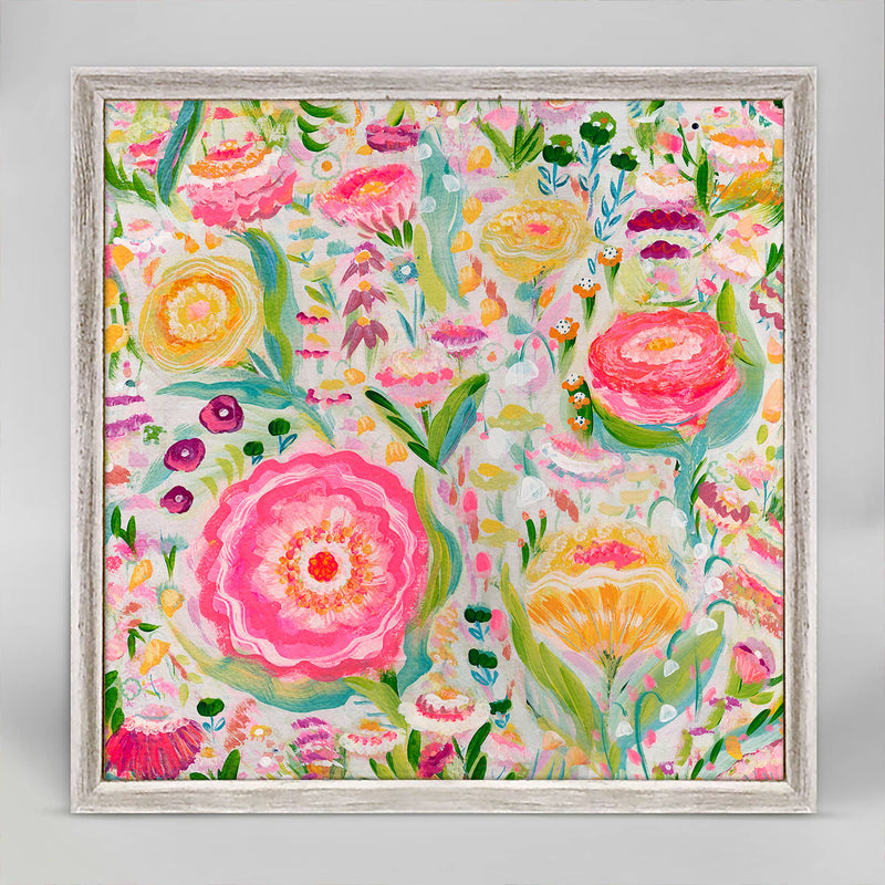 GreenBox Art - Pink & Yellow Blossoms Mini Framed Canvas