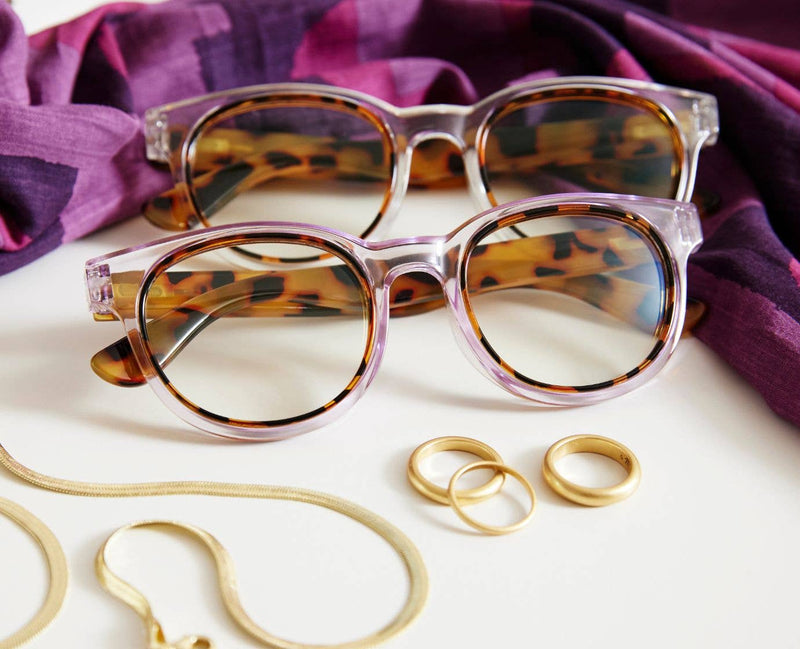 Peepers - Olympia (Blue Light): Coffee/Tortoise / No Correction / None