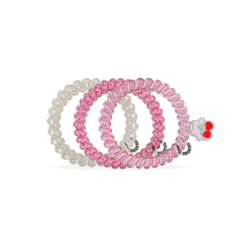 TELETIES - Spiral Hair Coils | Small | Cherry Bomb