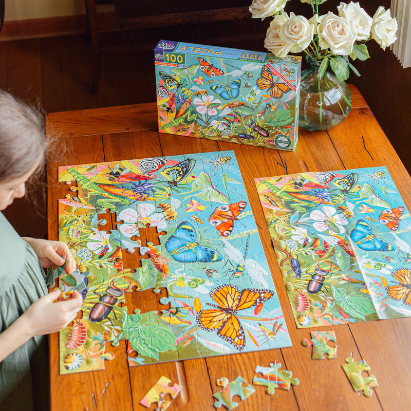 eeBoo - Love of Bugs 100 Piece Puzzle