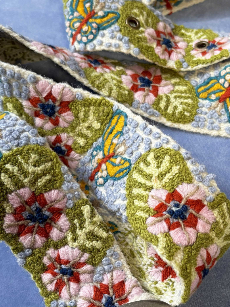 Jenny Krauss - Mariposa Embroidered Wool Belt