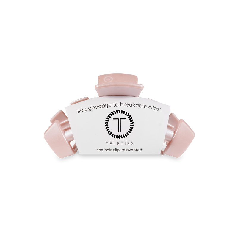 TELETIES - Classic Hair Clip | Tiny | Pearly Pink