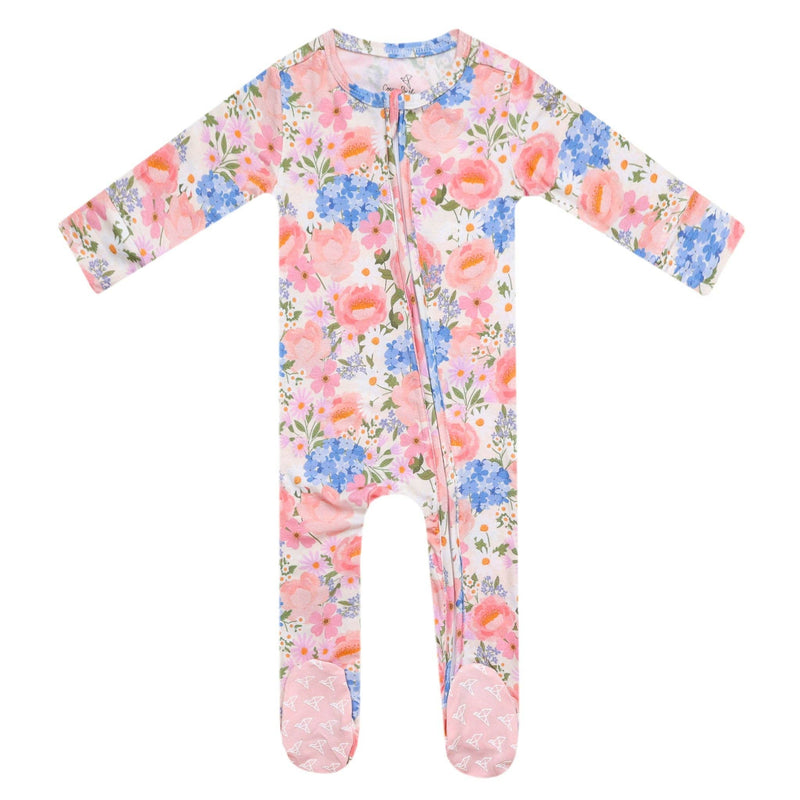 Copper Pearl - Bamboo Zip-Up Footie Pajama - Penelope