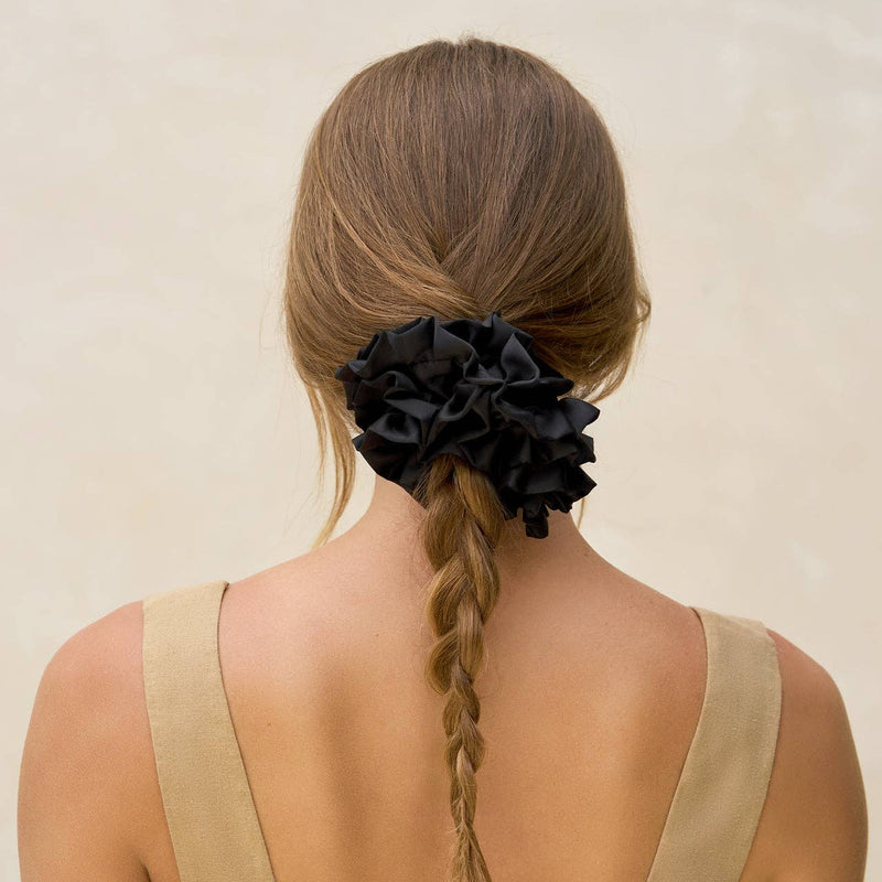 KITSCH - Black Ruffle Scrunchie