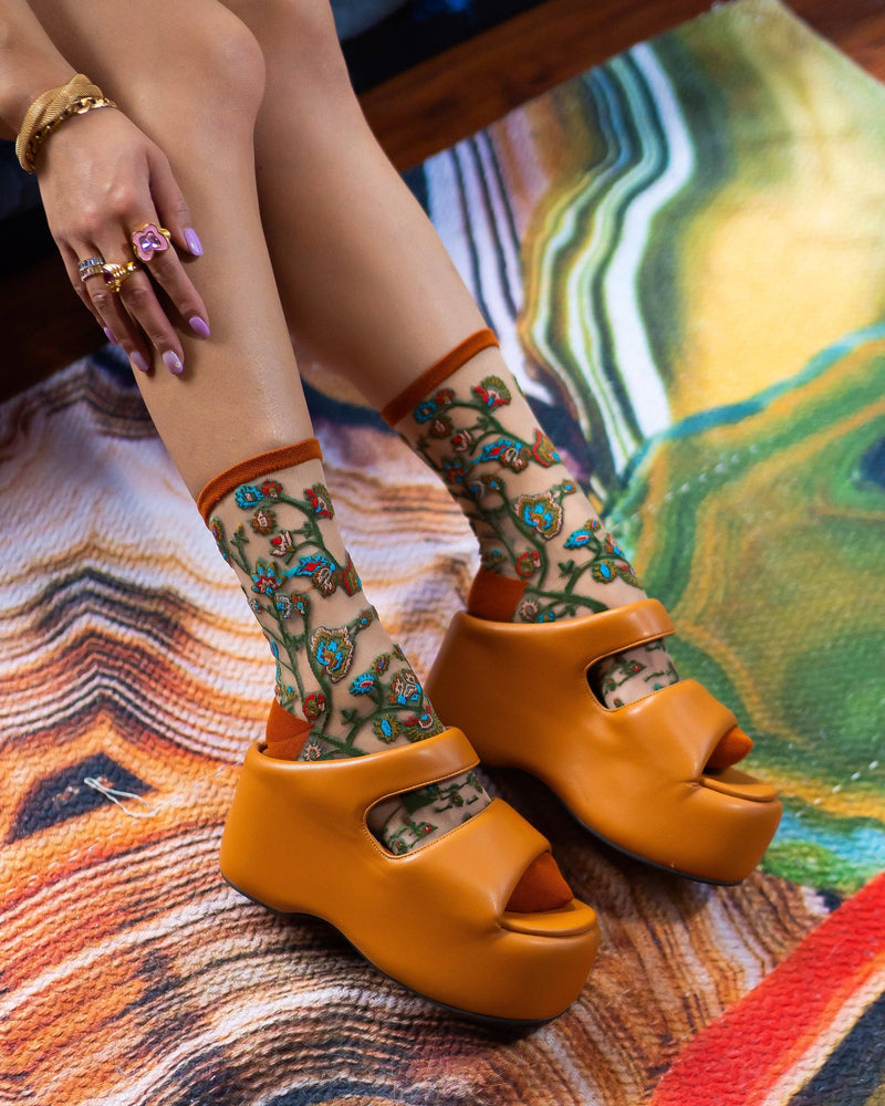 Sock Candy - Tree of Life Sheer Crew Sock