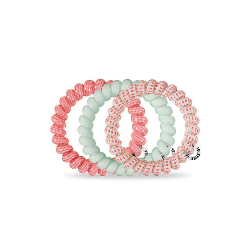 TELETIES - Spiral Hair Coil | Large | Calming Coral