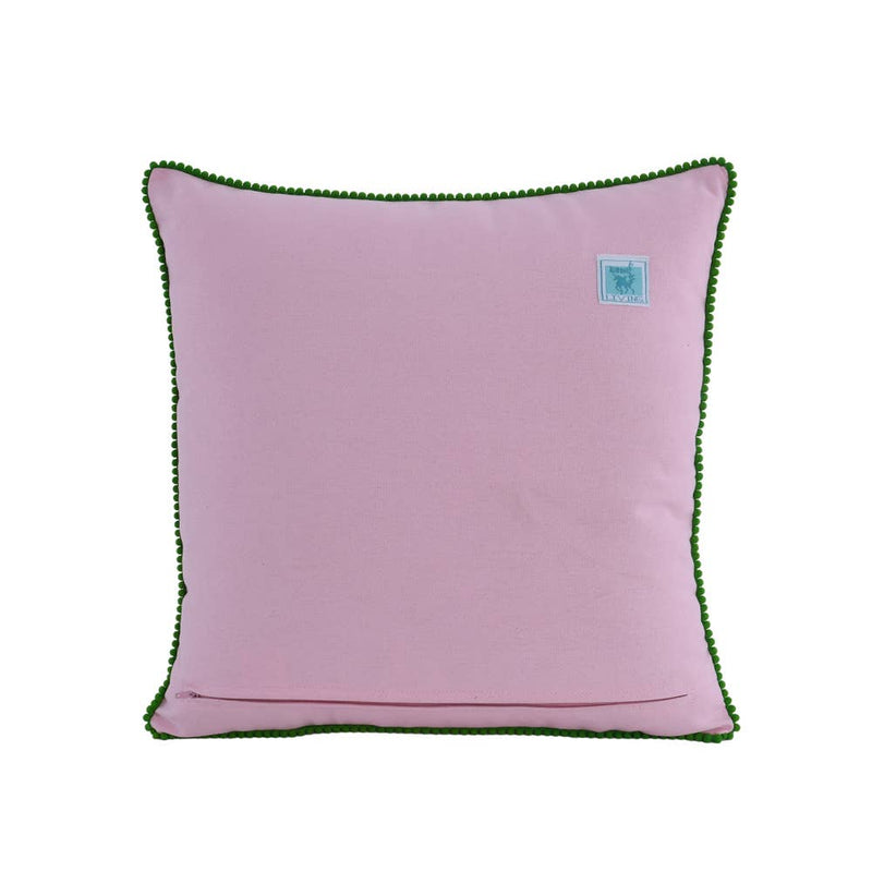 Karma Living - EMBR B.PINK HEART CUSHION 18x18 - 2ABCC24632_BPGR