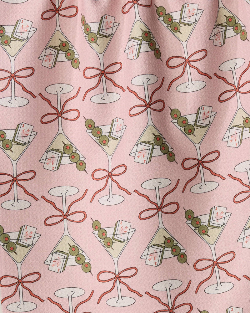 Geometry - Flower-tinis Tea Towel - Mahjong