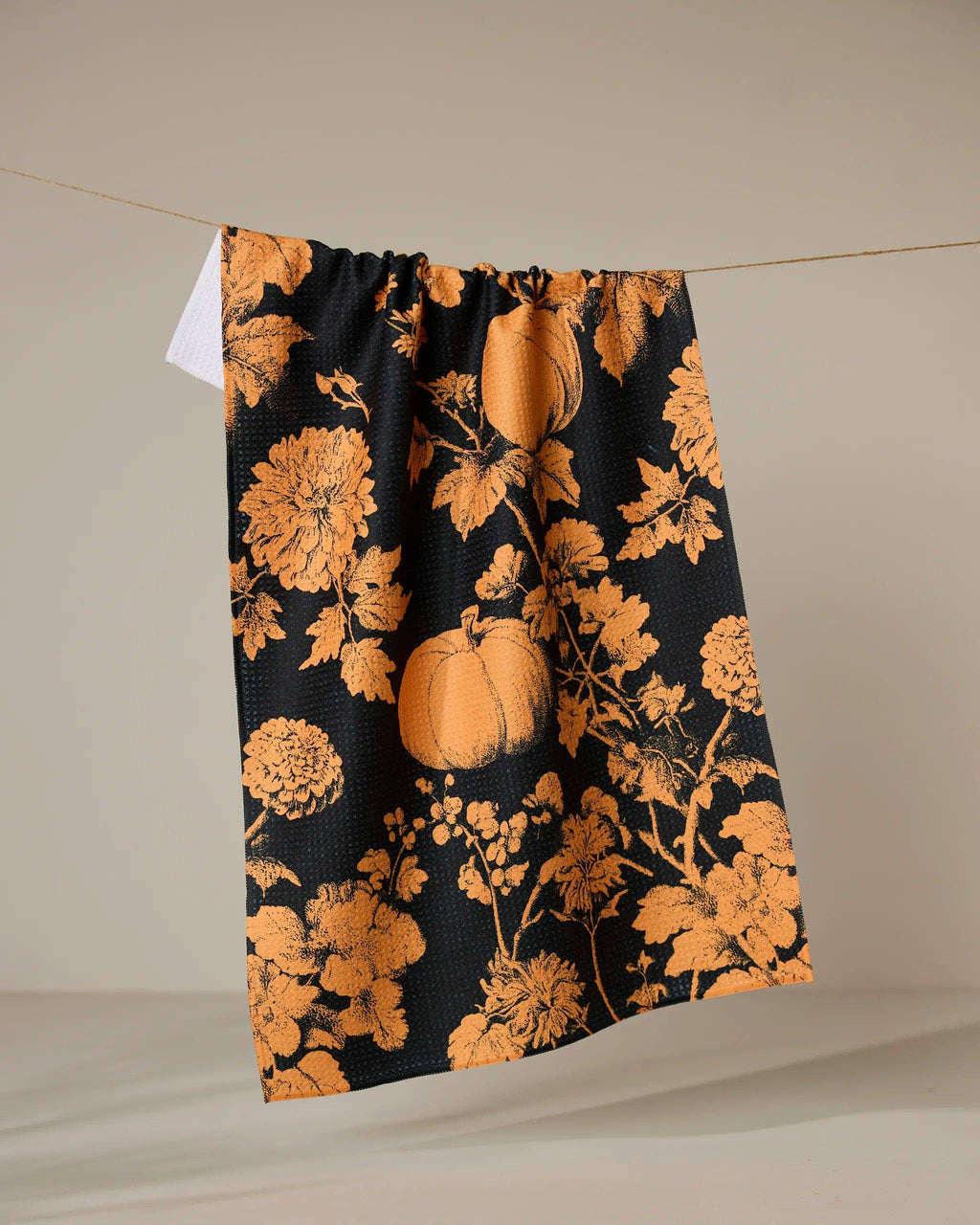 Geometry - Haunted Harvest Orange Tea Towel
