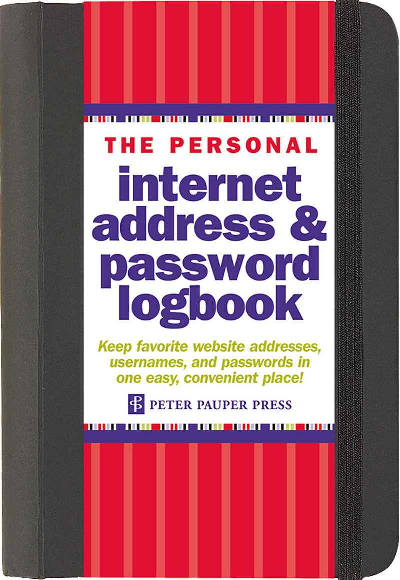 Peter Pauper Press - Black Internet Address & Password Organizer