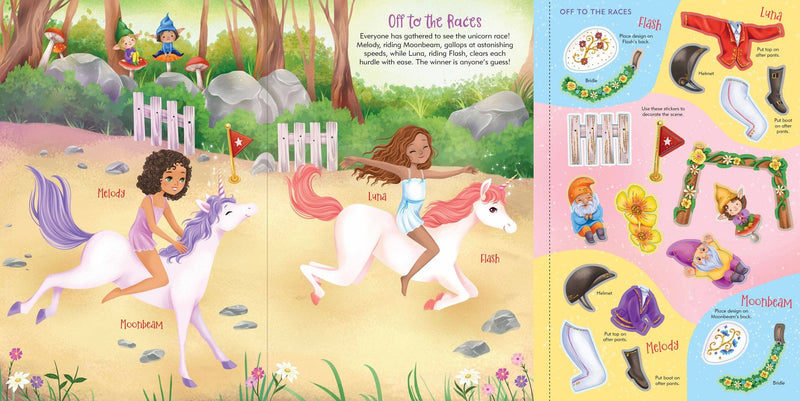 Peter Pauper Press - Unicorns Sticker Doll Dress-Up Book