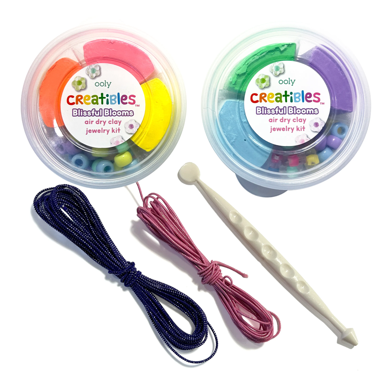 OOLY - Creatibles Air Dry Clay Jewelry Kit - Blissful Bloom