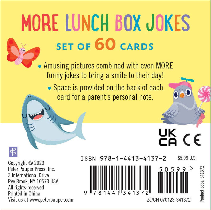 Peter Pauper Press - More Lunch Box Jokes Card Deck (Set of 60 cards)