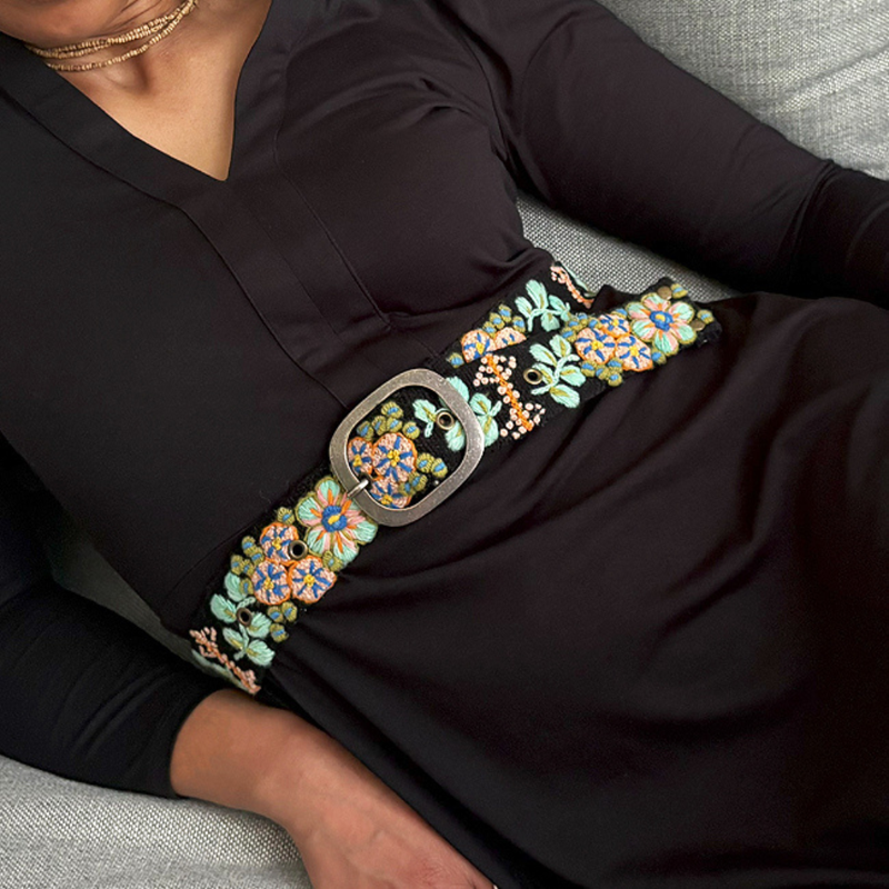 Jenny Krauss - Southwest Walkabout Embroidered Wool Belt