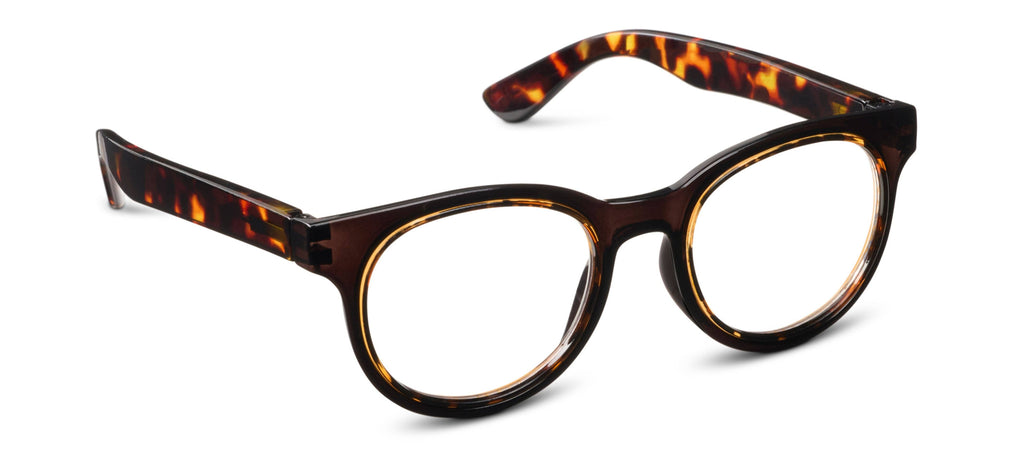 Peepers Readers - Olympia - Coffee/Tortoise (Blue Light)
