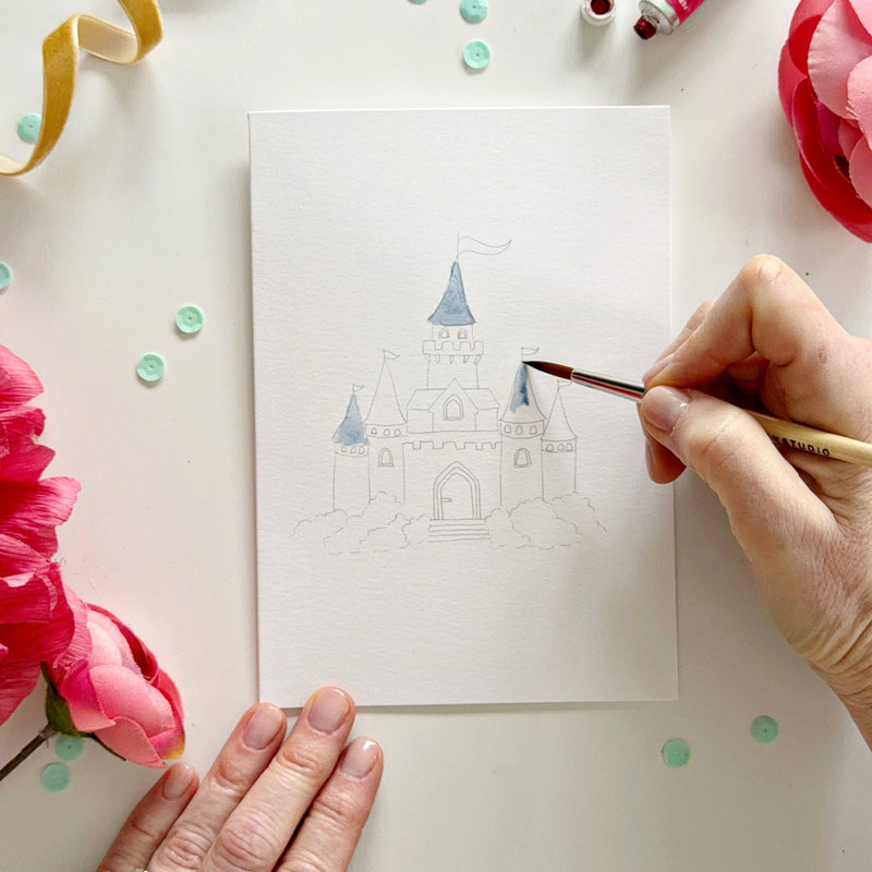 emily lex studio - Fairytale paintable watercolor notecard set