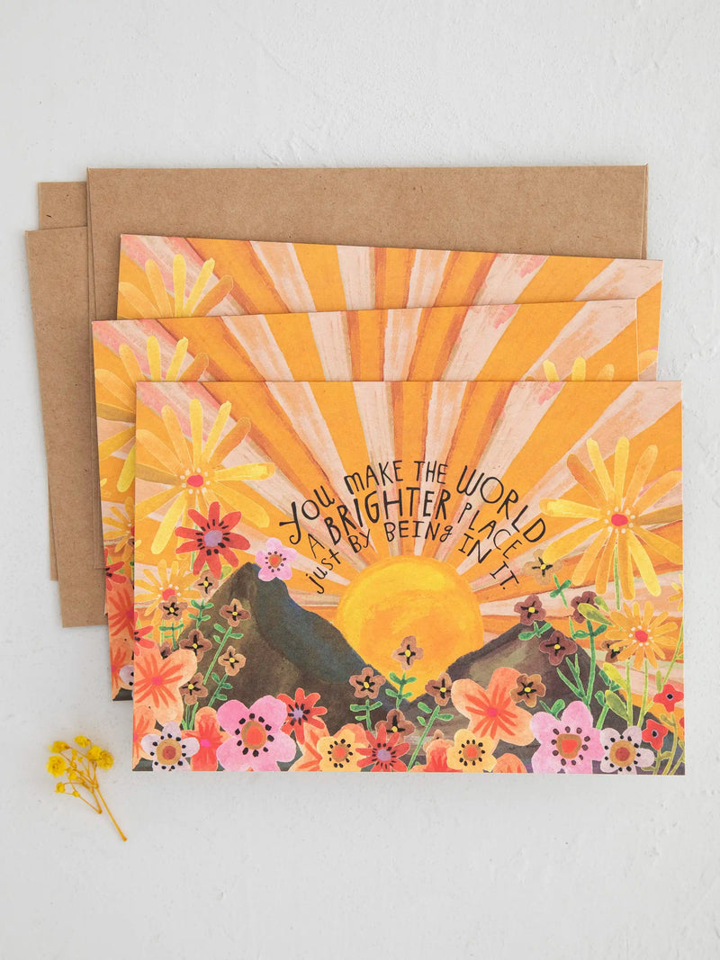 Natural Life Greeting Card Bundle, Set of 3 - Make the World Brighter