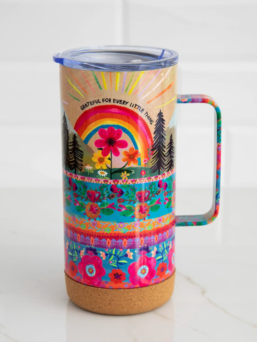 Natural Life Coffee Tumbler, Cork - Grateful