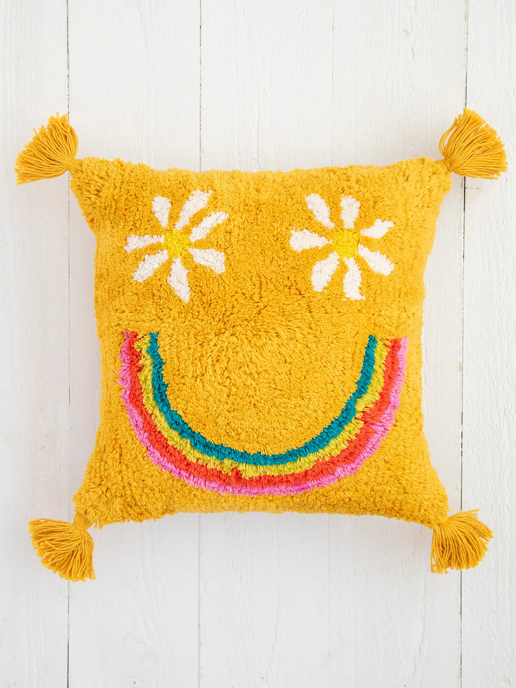 Natural Life® Tufted Throw Pillow - Smiley