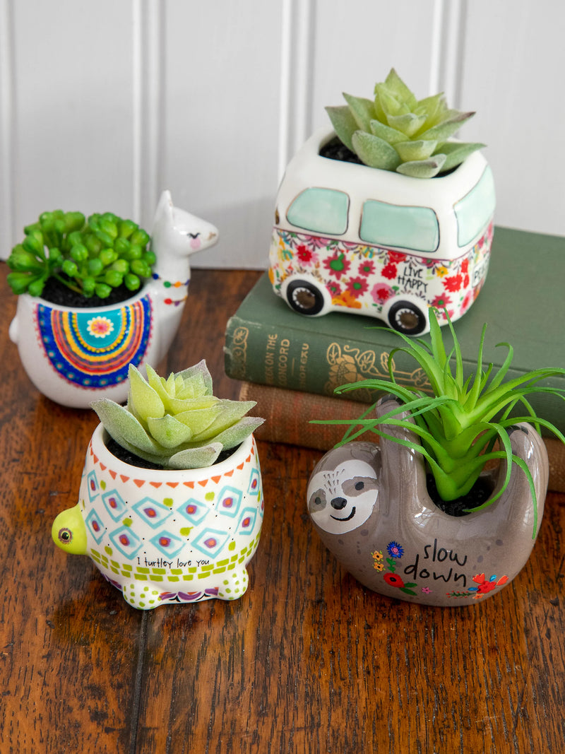 Natural Life Tiny Faux Succulents - Van