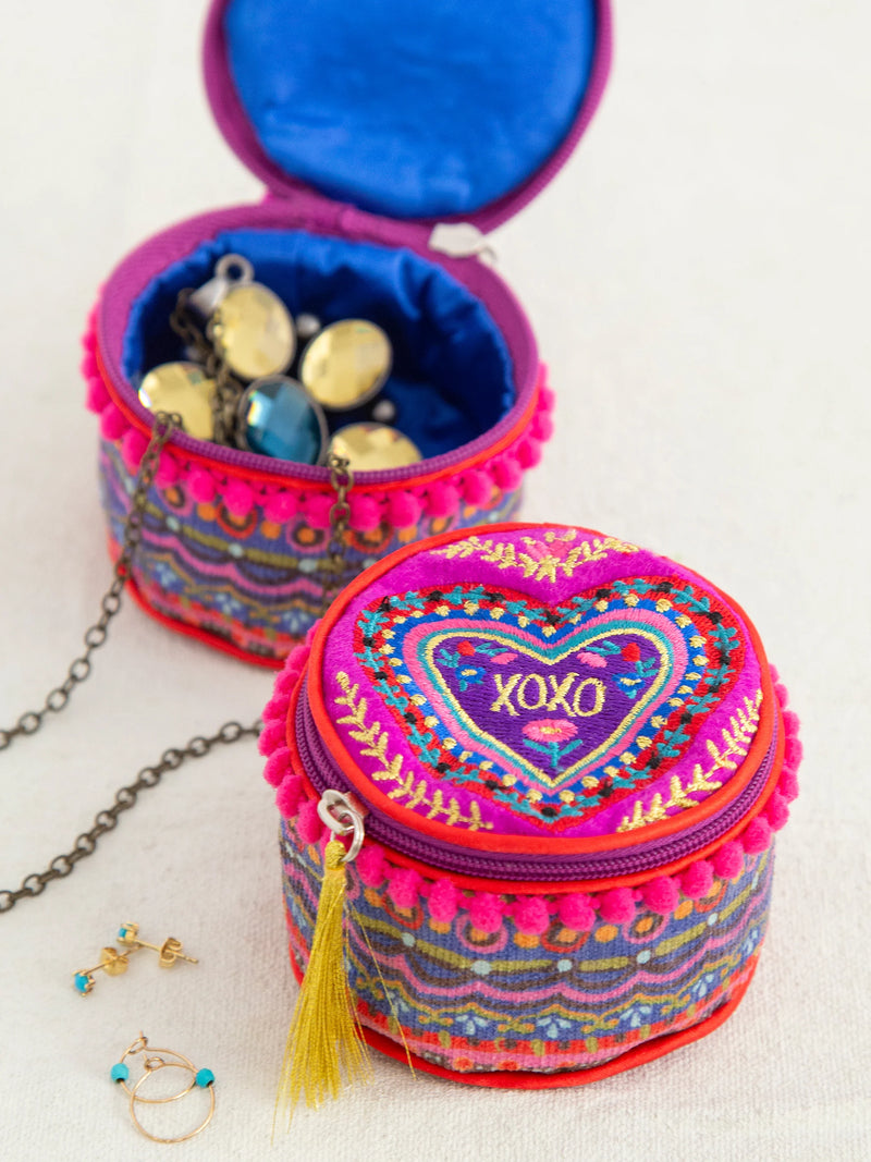 Natural Life® Embroidered Jewelry Case - XOXO