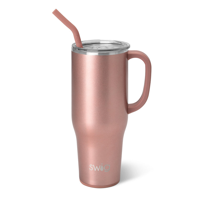 Swig Life Shimmer Rose Gold White Mega Mug (40oz)