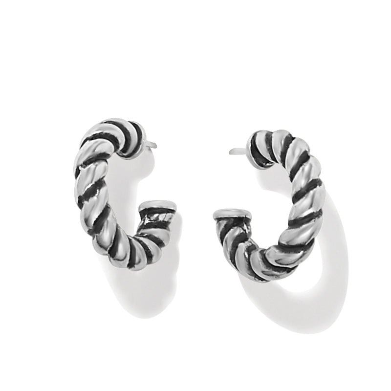 Brighton Interlok Twist Small Post Hoop Earrings