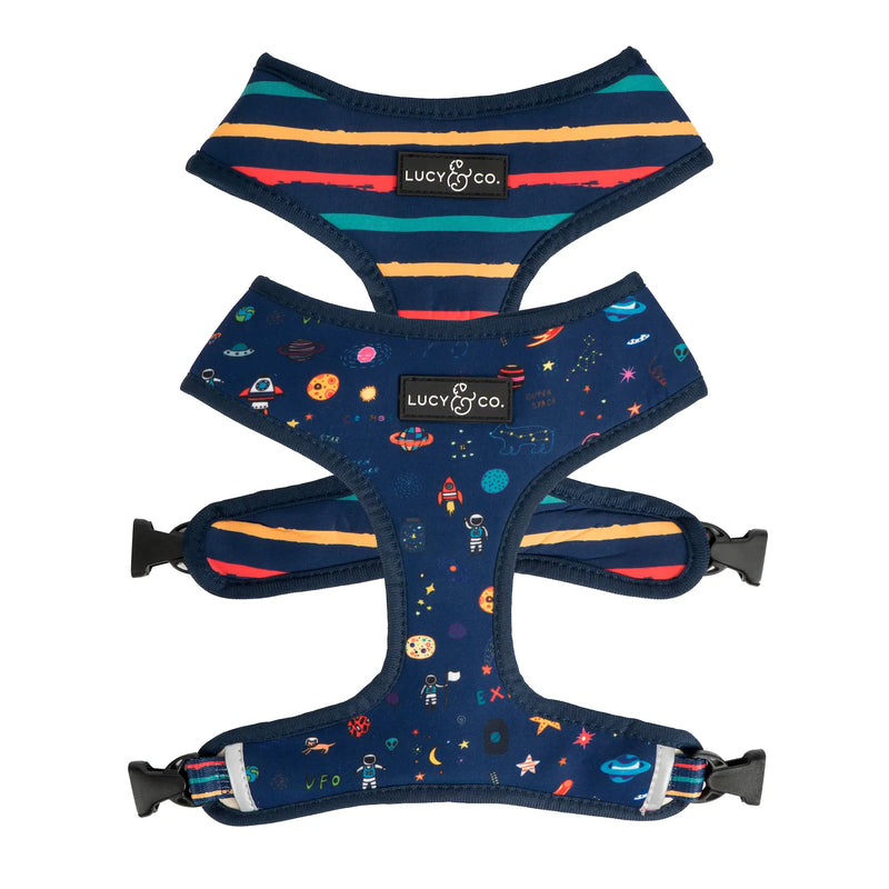 Lucy & Co. Reversible Dog Harness - The Space Doodle Reversible Harness