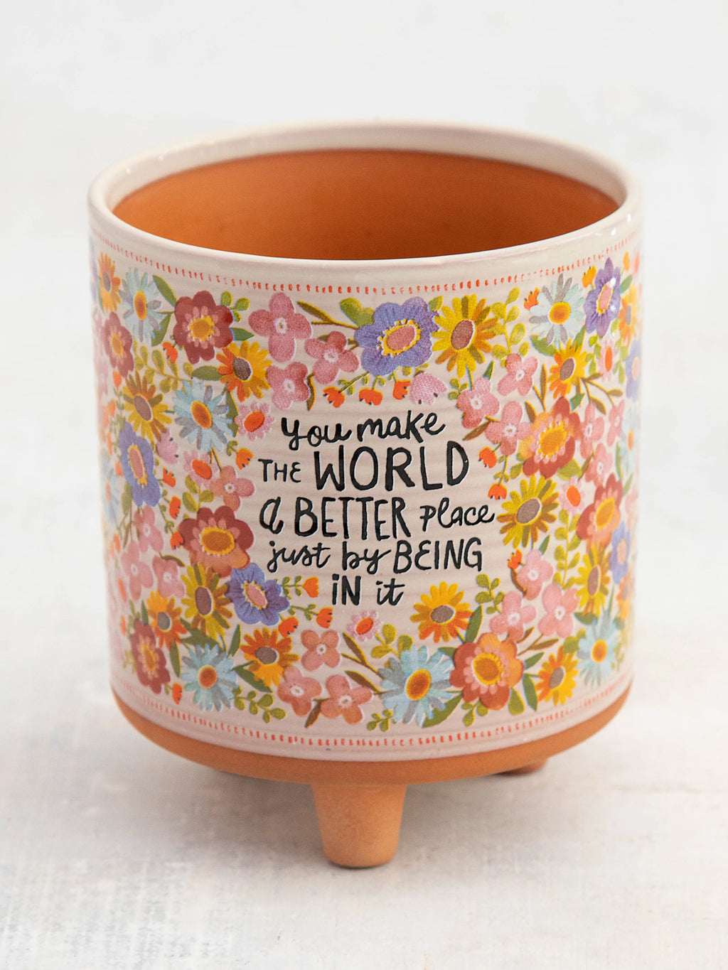 Natural Life Artisan Terracotta Indoor Planter, Medium - World Better