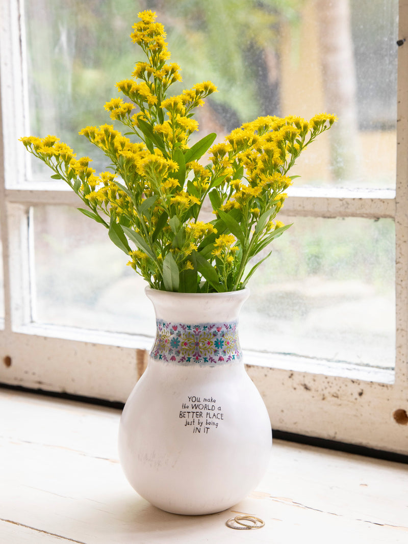 Natural Life® Catalina Ceramic Bouquet Vase - You Make the World Better
