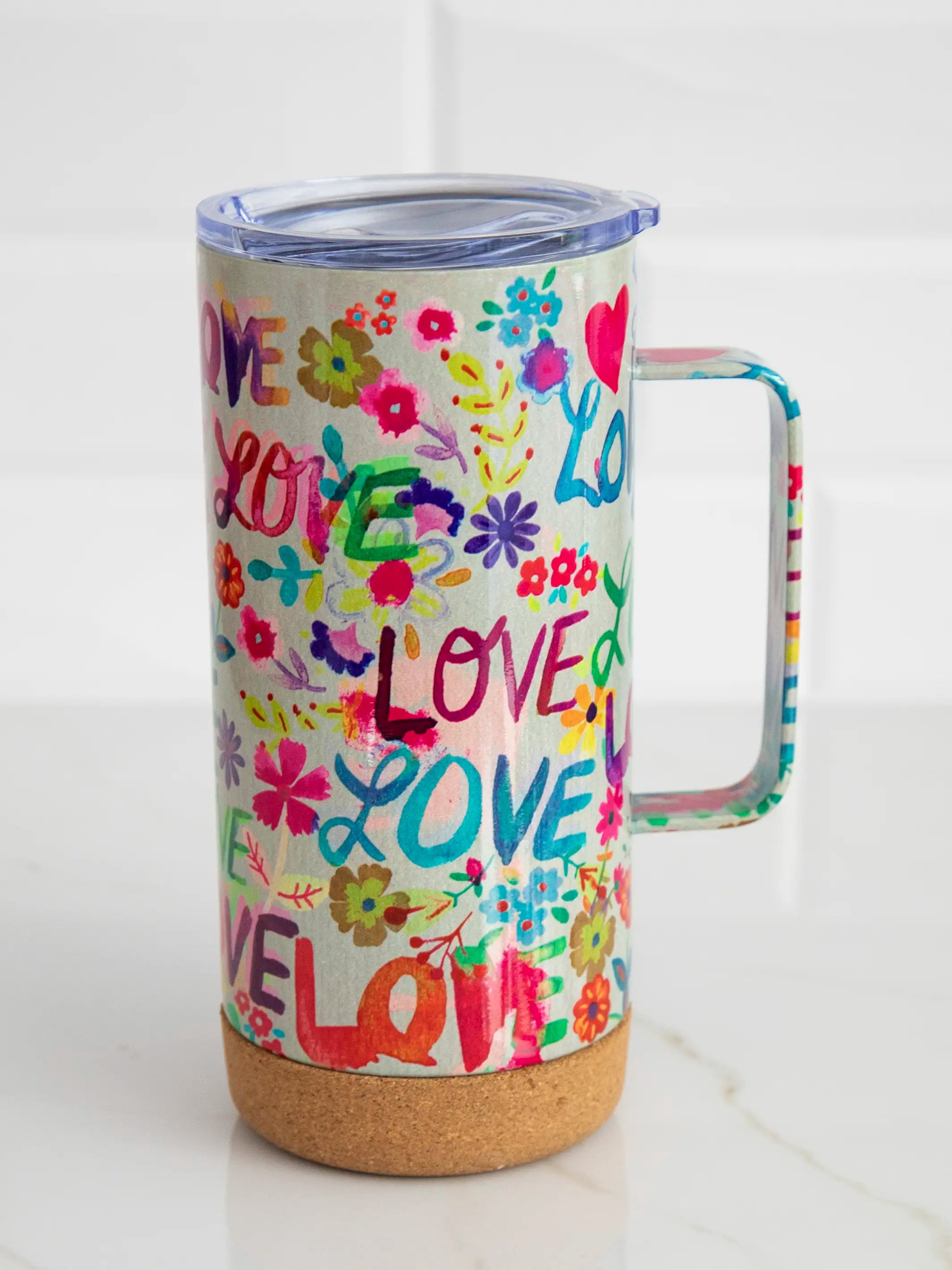 Cork Coffee Tumbler - Jewel Border  Natural life, Coffee tumbler, Mugs