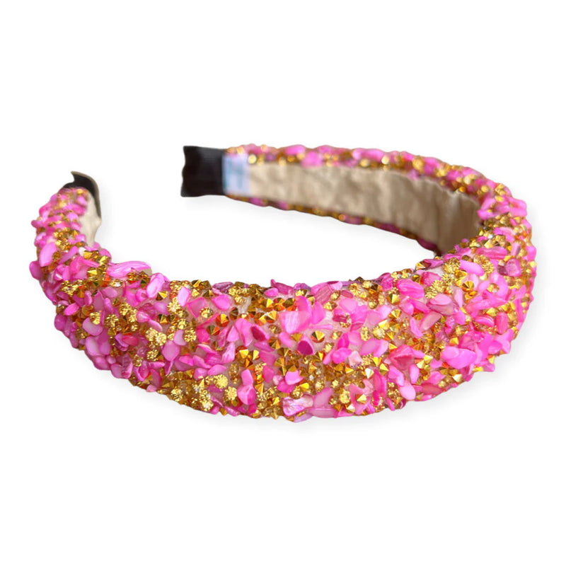 Headbands of Hope - All That Glitters Headband - Hot Pink + Gold