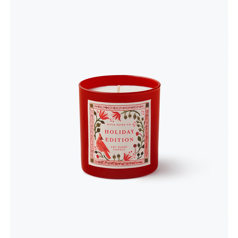 Cardinals Holiday 9.5 oz Glass Candle