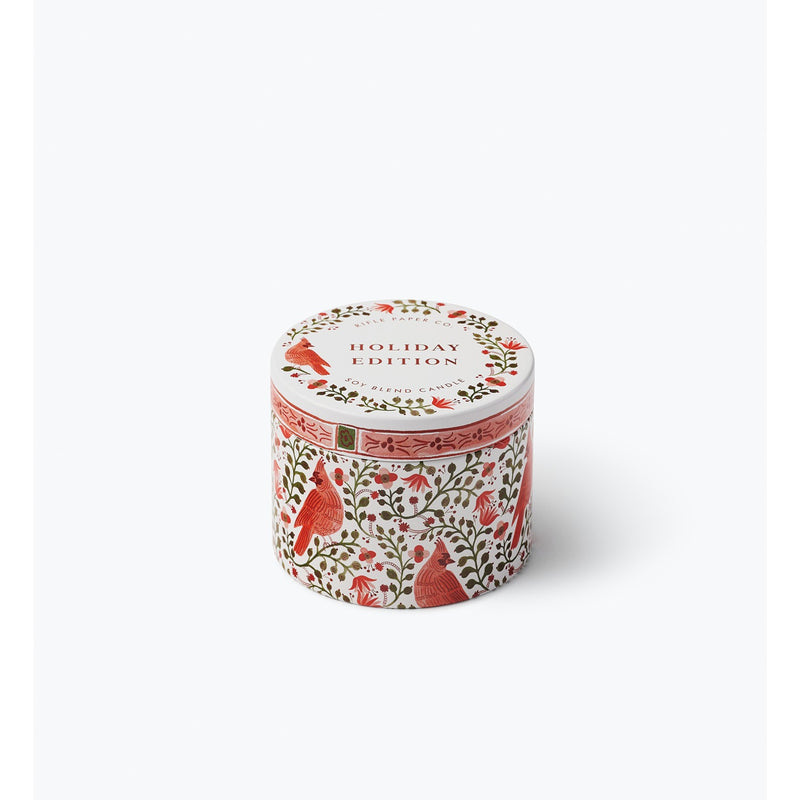 Cardinals Holiday 3 oz Tin Candle