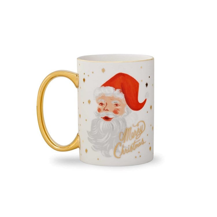 Winking Santa Claus Porcelain Mug
