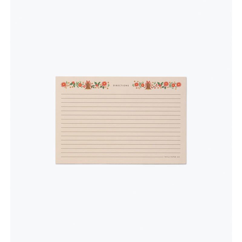Pack of 12 Holly Jolly Recipe Cards