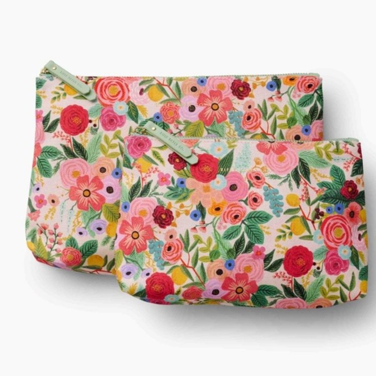 Garden Party Zippered Pouch Set