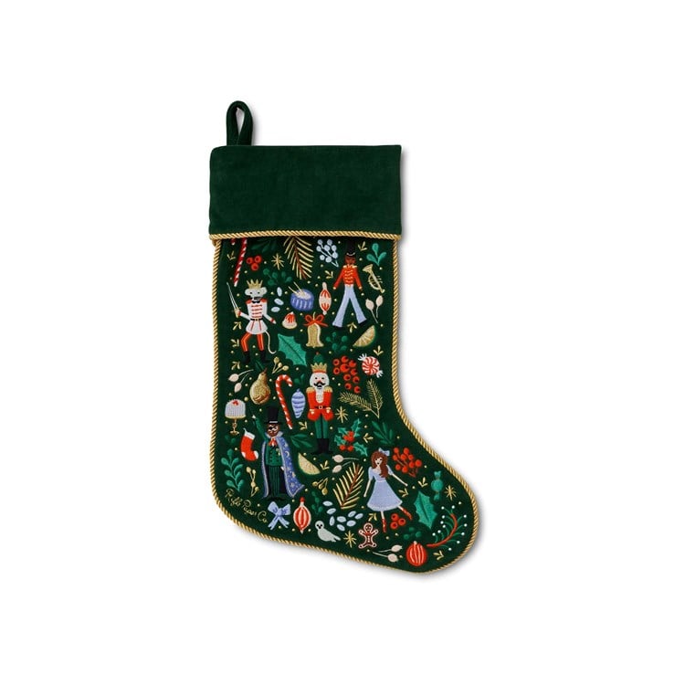 Nutcracker Embroidered Stocking