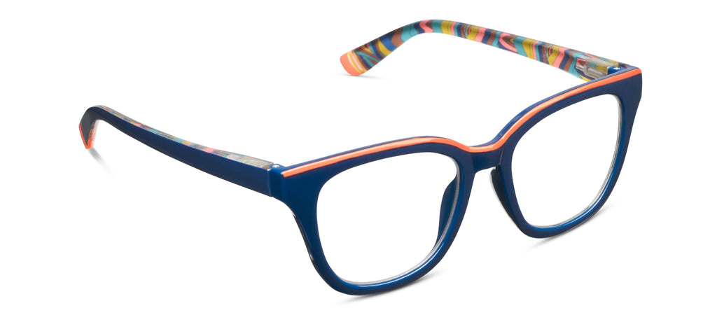 Peepers Readers - Trapeze - Navy (with Blue Light Focus™ Eyewear Lenses)