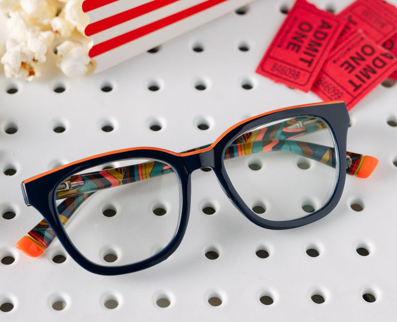 Peepers Readers - Trapeze - Navy (with Blue Light Focus™ Eyewear Lenses)