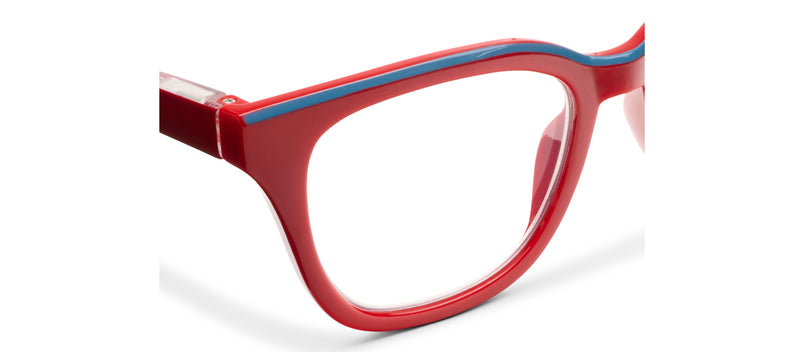 Peepers Readers - Trapeze - Red (with Blue Light Focus™ Eyewear Lenses)