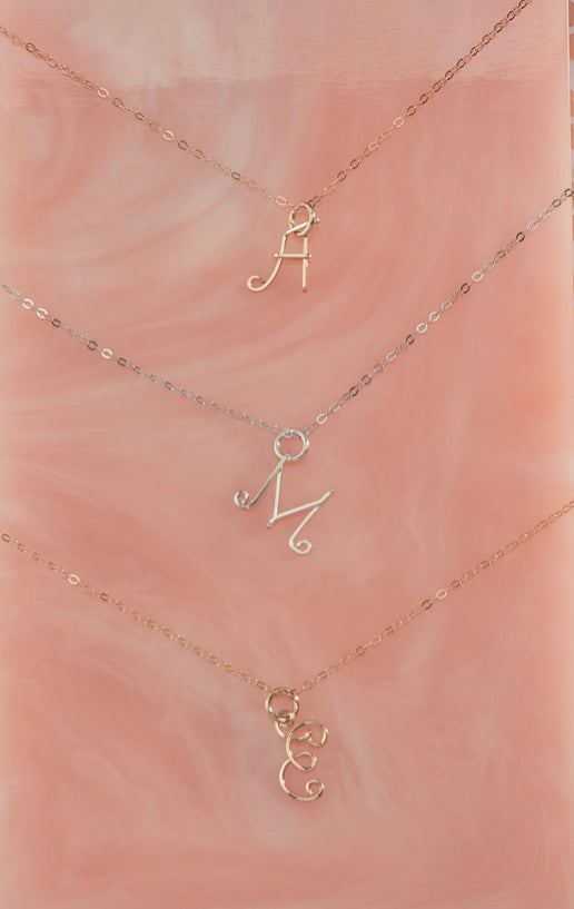 Ronaldo Jewelry Personalized Initial Pendant Necklace