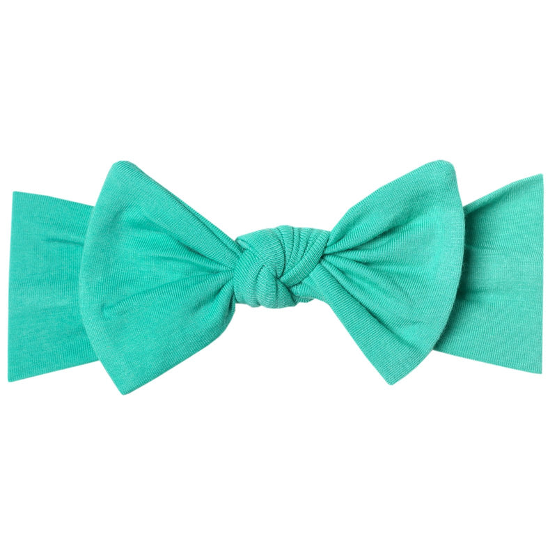 Copper Pearl Knit Headband Bow (Assorted Prints)