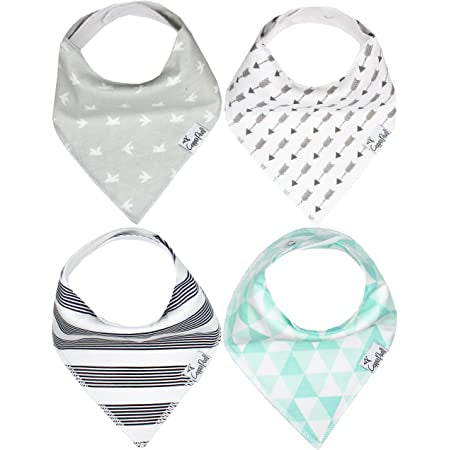 Copper Pearl Baby Bandana Bibs - Set of 4 (Assorted prints)