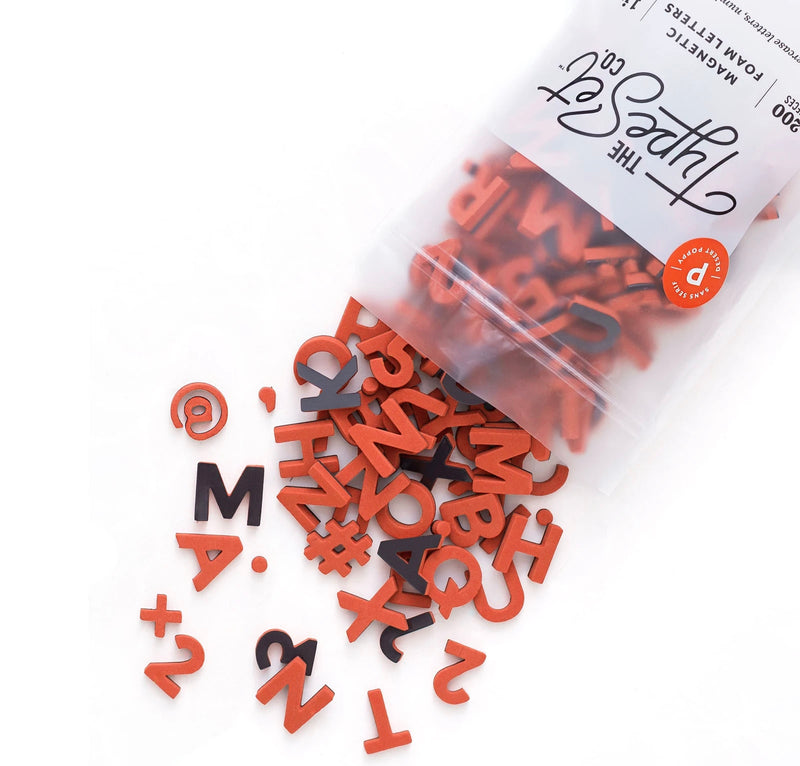 The Type Set Co - Soft Magnetic Letters 1" Sans Serif (Assorted Solid Colors)