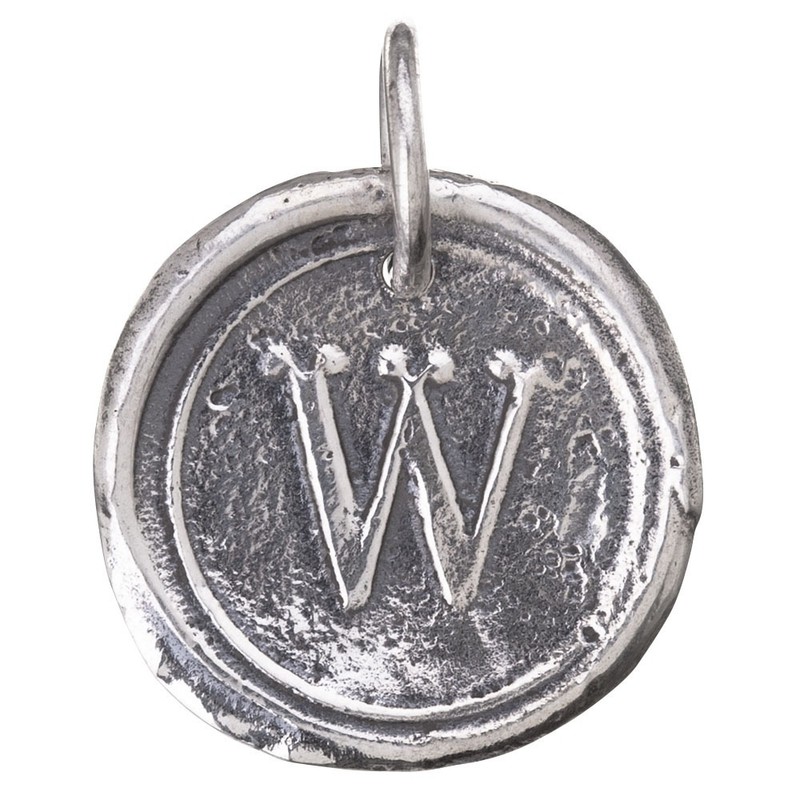 Waxing Poetic Round Insignia - Initial Charm